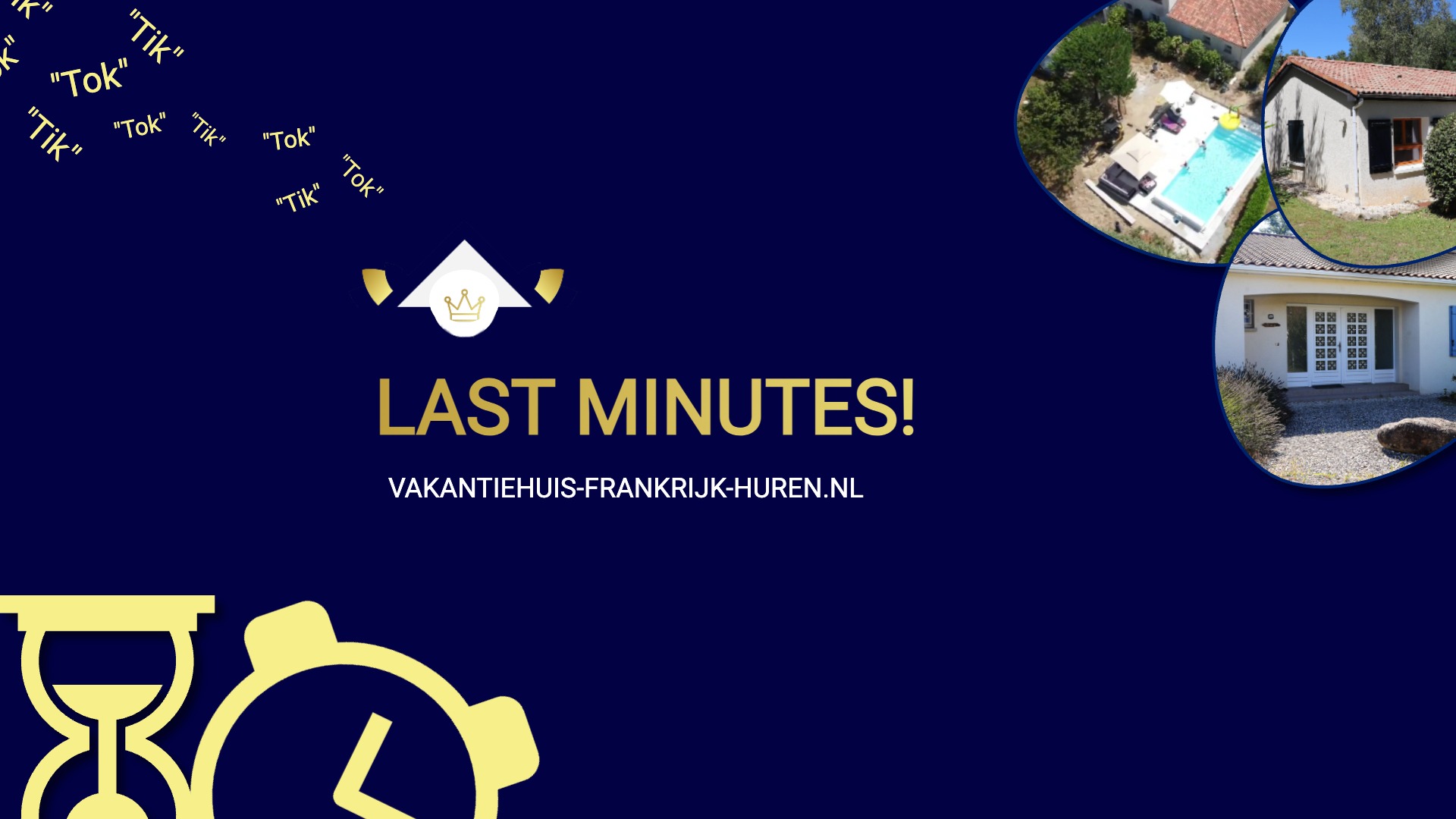 Last minute deal korting vakantiehuis frankrijk huren banner