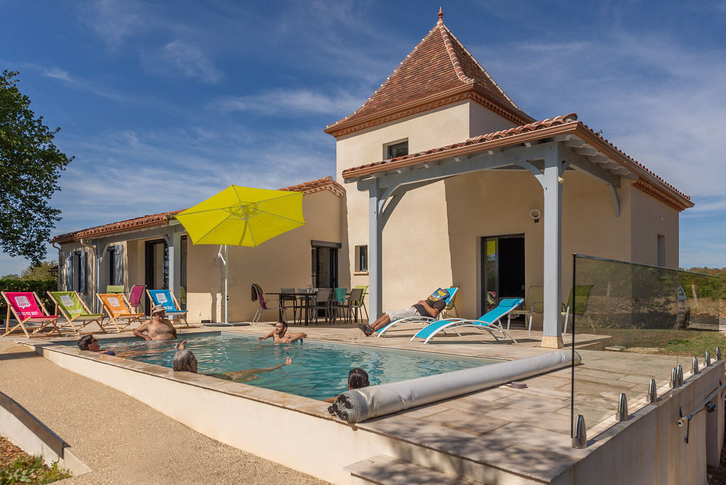 Rolstoelvriendelijke vakantiewoning met privézwembad in Sérignac de lot Frankrijk